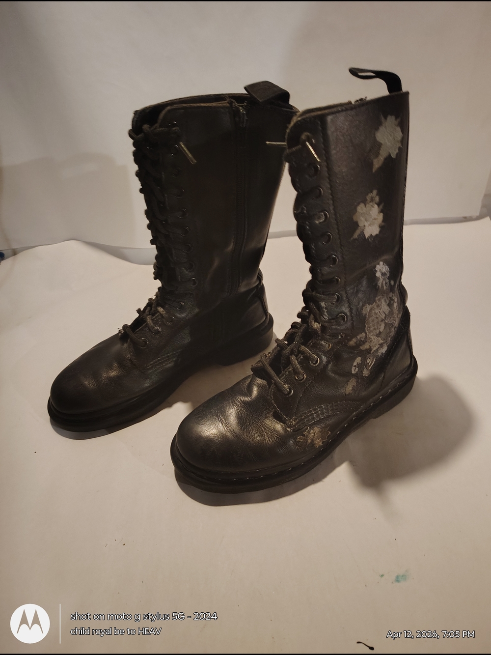 Dr. Martens Black Lace-Up Women's ANISSA 14 EYE 1B99 Doc Martens Combat Boots 6